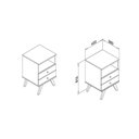 Ver imagem 2 de Mesa Cabeceira RT3103 c/ 2 Gavetas Rustico - Movelbento