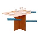 Ver imagem 2 de Conjunto: Mesa Sala Jantar Hera C/ Tampo Madeirado C/ Vidro Reto 120x90cm e 4 Cadeiras Julia Freijo/