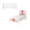 Cama Solteiro Infantil com Grade de Proteção Adesivada para Quarto Infantil - Branco Sky - 2