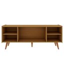 Ver imagem 4 de Rack para Sala 160cm C/ Portas Frisadas Pés Madeira 100% Mdf Cor:cinamomo com White Laca Frisado