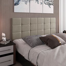 Cabeceira Cama Box Bia Estofada Vários Casal Quarto Decoração 1,40 X 55 Cm - 1