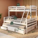 Ver imagem 2 de Cama Treliche Casal Casal Madeira Maciça 3 Gavetas:Branco
