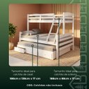 Ver imagem 3 de Cama Treliche Casal Casal Madeira Maciça 3 Gavetas:Branco