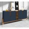 Buffet 04 Portas Lizz 190 cm Azul Cobalto Cedro Casa D - 1