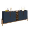 Buffet 04 Portas Lizz 190 cm Azul Cobalto Cedro Casa D - 3