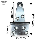 Ver imagem 3 de Dobradiça Zincada Leme Portão - 4" 100 Mm