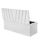 Ver imagem 2 de Calçadeira Baú Recamier Solteiro 90CM Bélgica Courino Branco - D A DECOR