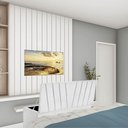 Ver imagem 1 de Calçadeira Baú Recamier Solteiro 90CM Bélgica Courino Branco - D A DECOR