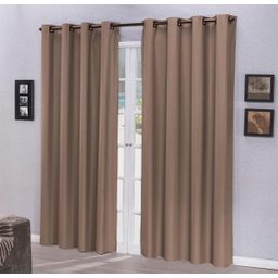 Cortina Blackout Ilhos Quarto/Sala 2,80x2,30M Marrom Claro - 2