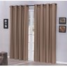 Cortina Blackout Ilhos Quarto/Sala 2,80x2,30M Marrom Claro - 2