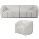 Ver imagem 1 de Kit Sofá 4 Lugares para Sala 252cm com 01 Poltrona Lazio M03 Bouclê Branco