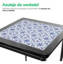 Ver imagem 6 de Conjunto Mesa Jantar Quadrada 80x80cm Madeira + 4 Cadeiras Cozinha Sala - Azulejo Português - Preta