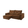 Sofá retratil 230 cm Napolli max luxo Jc estofados Marrom texturizado 536 Napoli max luxo - 1