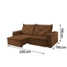 Sofá retratil 230 cm Napolli max luxo Jc estofados Marrom texturizado 536 Napoli max luxo - 4