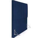 Ver imagem 4 de Kit Cabeceira Cama Box Queen 160cm Calçadeira Baú Dália W01 Suede Azul Marinho - Lyam