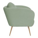 Ver imagem 7 de Poltrona Decorativa Dana Pés Palito Ouro Fosco Bouclé Verde Claro - Nexta Casa