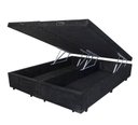 Ver imagem 1 de Base Box Baú Bipartido Blindado King 193x203 Suede Preto Bio Box