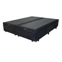 Ver imagem 2 de Base Box Baú Bipartido Blindado King 193x203 Suede Preto Bio Box
