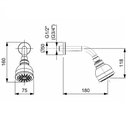 Ver imagem 2 de Ducha Parede Celite Ganges 70mm com Braco Cromado B5846c6crb