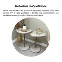 Ver mais imagens de Conjunto para Sala de Estar 3 Peças MDF Rack para TV e 2 Mesas Laterais Bege Off White Carvalho Bel