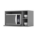 Ver imagem 1 de Armário de Cozinha Modulado Suporte Nicho P/ Microondas Americana 80x44cm Cinza - Henn