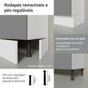 Ver mais imagens de Balcão de Cozinha 50cm 1 Porta (sem Tampo) Branco/cinza Agata Madesa
