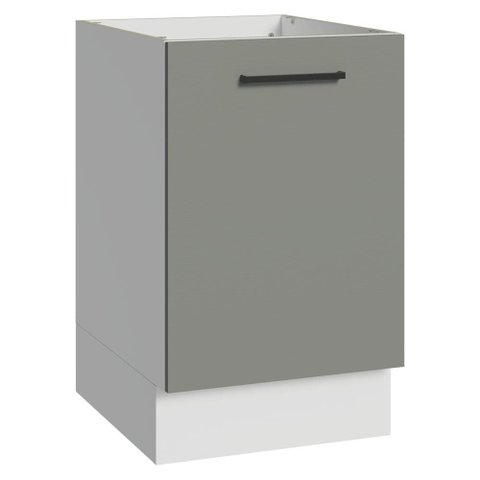 Balcão de Cozinha 50cm 1 Porta (sem Tampo) Branco/cinza Agata Madesa