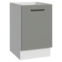 Ver imagem 1 de Balcão de Cozinha 50cm 1 Porta (sem Tampo) Branco/cinza Agata Madesa