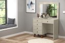 Ver imagem 1 de Penteadeira Camarim Me com Espelho e Led 5 Gavetas 100% Mdf Cor Off White Pt