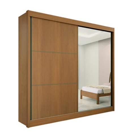 Guarda-roupa Casal com Espelho Titanium D'doro Móveis - Cinamomo D'doro Móveis