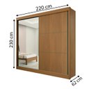Ver imagem 2 de Guarda-roupa Casal com Espelho Titanium D'doro Móveis - Cinamomo D'doro Móveis