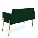 Ver imagem 6 de Sofá 2 Lugares Namoradeira Pé Ferro Dourado Marisa Bouclê Verde D03 - D’Rossi