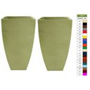 Ver imagem 2 de Kit 2 Vaso Planta 90x45 Moderno Trapézio Polietileno BGPLASTICOS CINZA CIMENTO 004