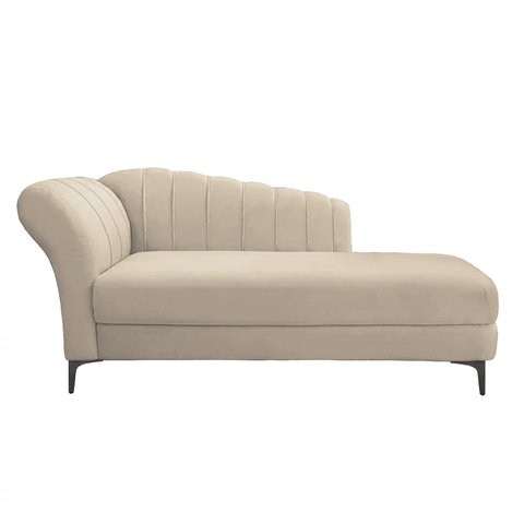 Divã Dani 1,40m Suede Bege - Dominic Decor