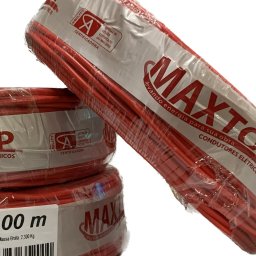 fio cabo flexivel 1,5mm rolo 100 metros MAXTOP:vermelho - 1