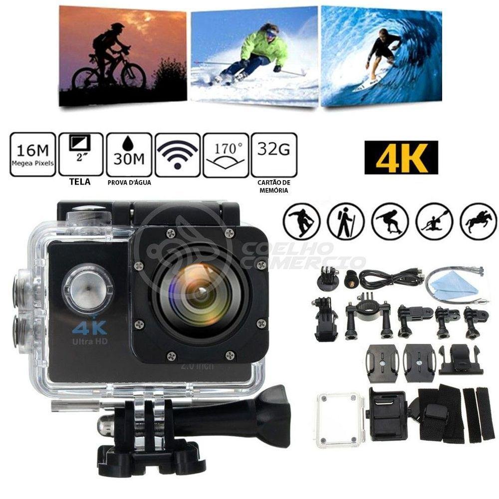 Go Cam Vídeo Action Ação Wifi 4k Sports Cam Ultra Hd Dv 30m - 2