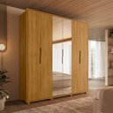 Ver imagem 2 de Guarda-Roupa Casal 6 Portas 4 Gaveta 100% MDF 2 Portas com Espelho e Pés Matisse