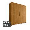 Guarda-Roupa Casal 6 Portas 4 Gaveta 100% MDF 2 Portas com Espelho e Pés Matisse - 13