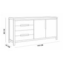 Ver imagem 6 de Aparador Buffet para Sala de Jantar 2 Portas 4 Gavetas 165cm Madeira Maciça Dunia F06 Rústico