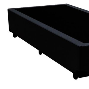 Cama Box Solteiro 88 Preto Suede - Santo Box
