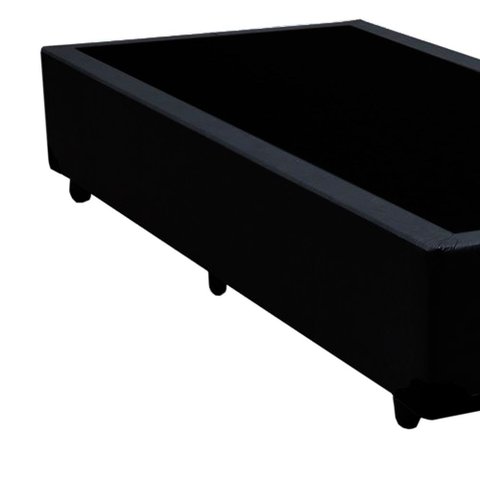 Cama Box Solteiro 88 Preto Suede - Santo Box