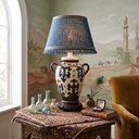 Ver imagem 2 de Base de Abajur de Mesa Cerâmica Craquelada Oriental Preto e Branco Eletrificada E27 Columbus Gold