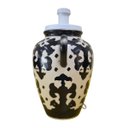Ver imagem 3 de Base de Abajur de Mesa Cerâmica Craquelada Oriental Preto e Branco Eletrificada E27 Columbus Gold