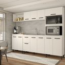 Ver imagem 1 de Cozinha Completa Silvana 11 Portas 1 Gaveta Branco - Panorama Móveis