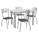 Ver imagem 2 de Conjunto Sala de Jantar Mesa com 4 Cadeiras Estofadas Cromado 095 Kappesberg Crome