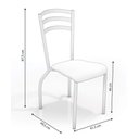 Ver imagem 3 de Conjunto Sala de Jantar Mesa com 4 Cadeiras Estofadas Cromado 095 Kappesberg Crome