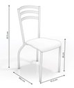 Ver imagem 3 de Conjunto Sala de Jantar Mesa com 4 Cadeiras Estofadas Cromado 095 Kappesberg Crome