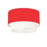 Plafon para Sala Cilíndrico Sl-3045 Cúpula Cor Vermelho Branco - 1