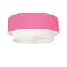Plafon para Sala de Jantar Cilíndrico Sj-3021 Cúpula Cor Rosa Bebê Branco - 1