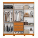 Ver imagem 3 de Guarda Roupa Vinci 6 Portas 3 Gavetas Quarto Cinamomo com Off White - Albatroz